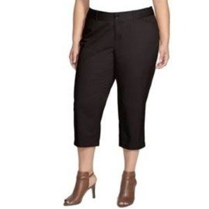 NWT Sejour 'Addison' Stretch Crop Pants Black 14W